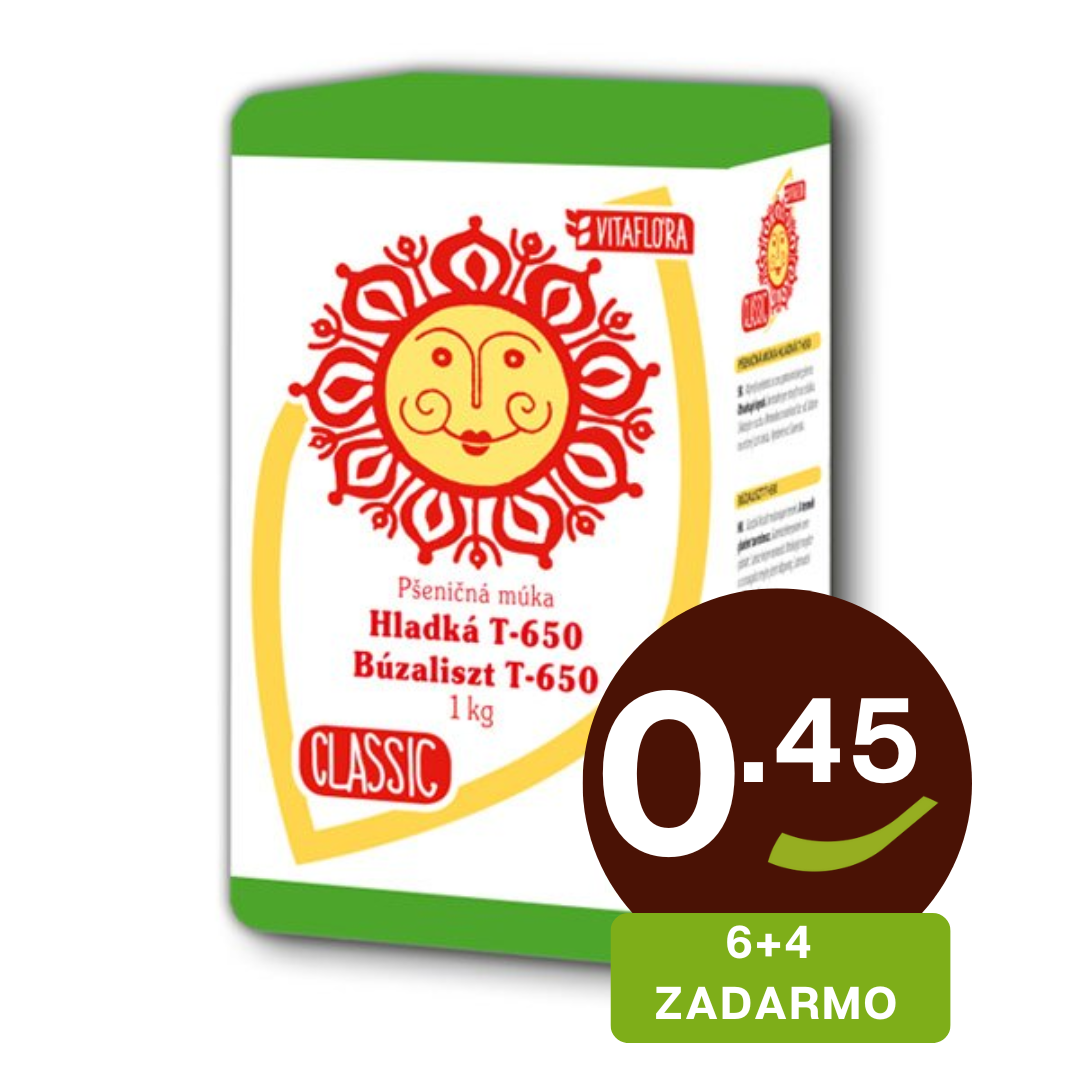 Múka Classic pšeničná hladká T-650 1kg Vitaflóra