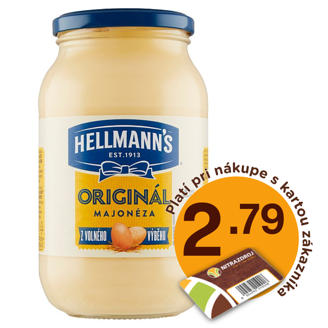 Majonéza originál 625ml Hellmann's